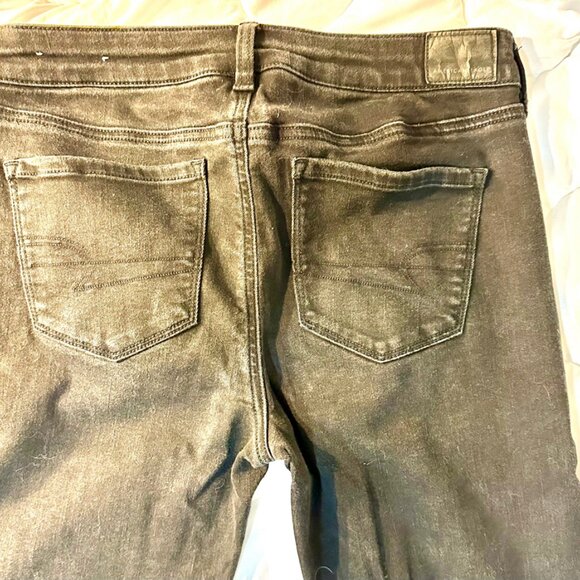American Eagle Jeans Size 10 Regular Inseam 30 inches Black Boot cut - Picture 3 of 11